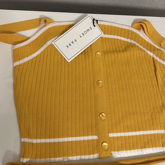 💛Emory Park two-piece pants set Mustard Yellow Size M - Picture 4 of 14